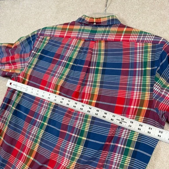 Ralph Lauren Multicolor Plaid Button Down Work Shirt Long Sleeve Mens Large - Picture 5 of 8